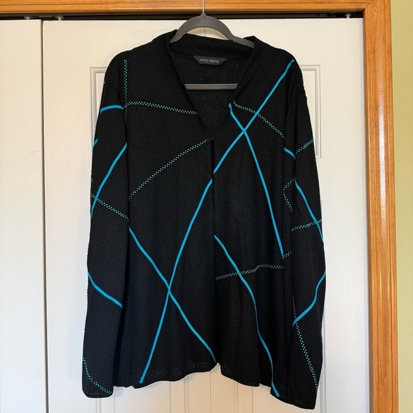 Ming Wang Embellished Knit Long Sleeve Jacket - Picture 1 of 7